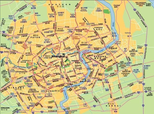 Plan des aéroports de Shanghai