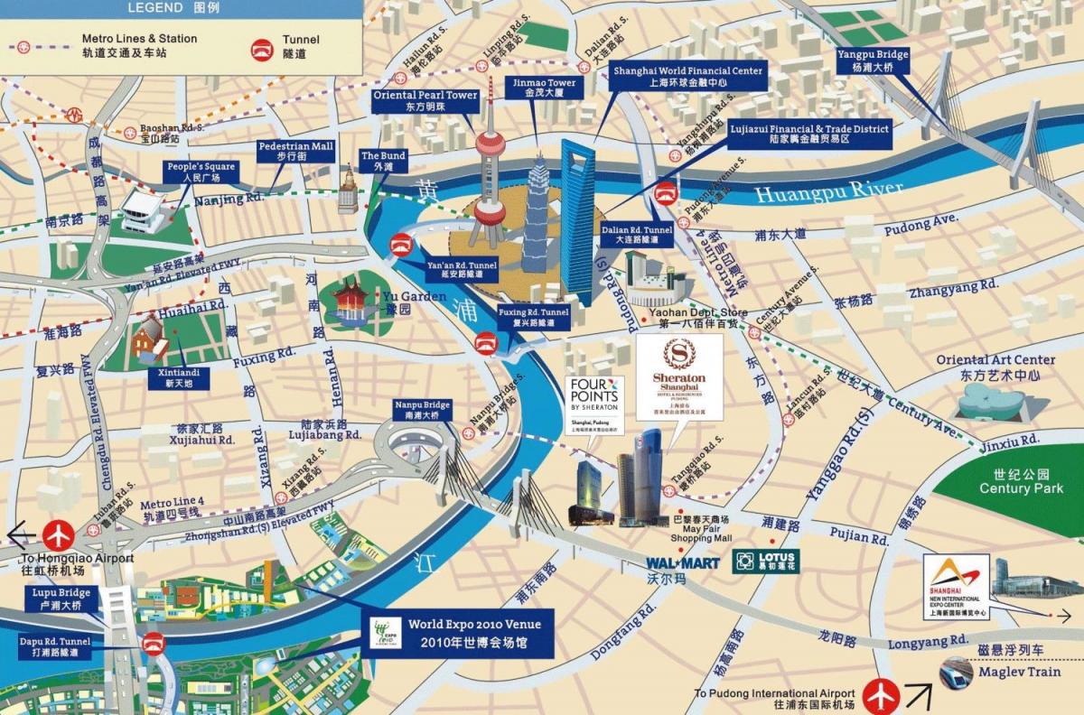 Plan des attractions de Shanghai
