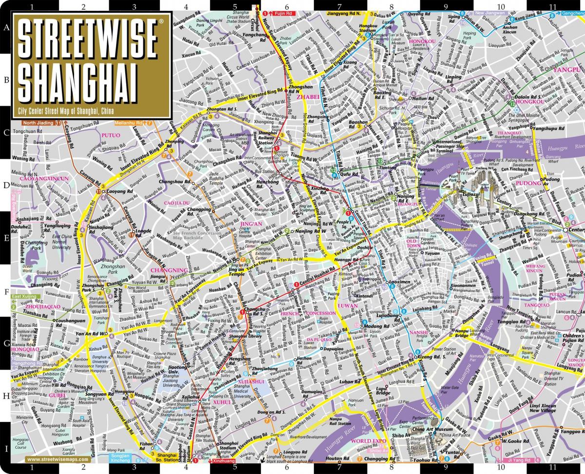 Plan des rues de Shanghai